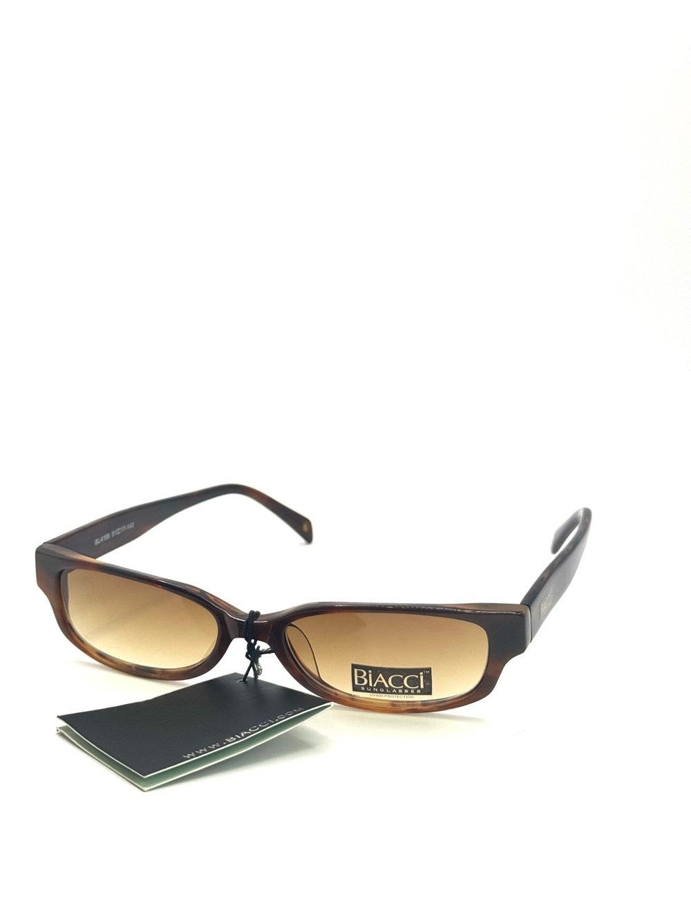 NWT BL4106 Biacci Brown Women's Rectangular Acetate Sunglasses Size 51-16-140